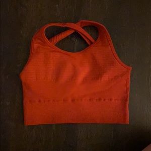 Alphalete Open Back Bra - Red